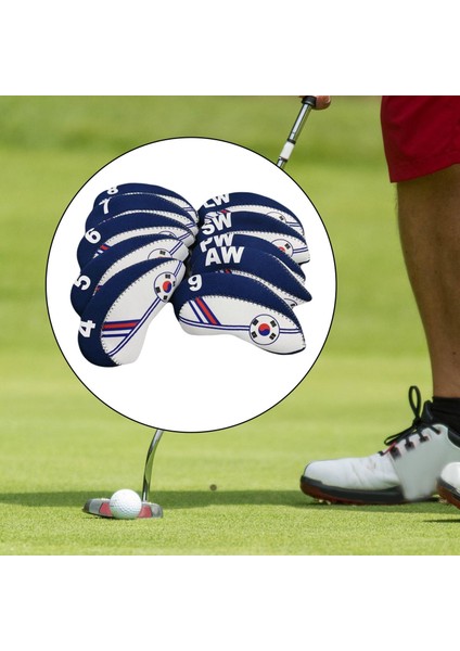 10X Dayanıklı Golf Kulübü Kafa Kapağı Golf Demir Kapakları Sargı 4 5 6 7 8 9 Pw Aw Sw Lw Çok Renkli 13X8X1.2CM (Yurt Dışından) modelleri