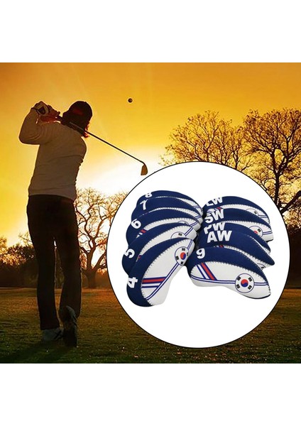 10X Dayanıklı Golf Kulübü Kafa Kapağı Golf Demir Kapakları Sargı 4 5 6 7 8 9 Pw Aw Sw Lw Çok Renkli 13X8X1.2CM (Yurt Dışından) indirimleri