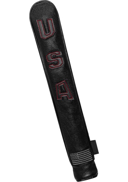 Pu Golf Hizalama Çubuğu Kapağı Abd Işlemeli Su Geçirmez Premium Headcover Siyah Kırmızı (Yurt Dışından) fırsatları
