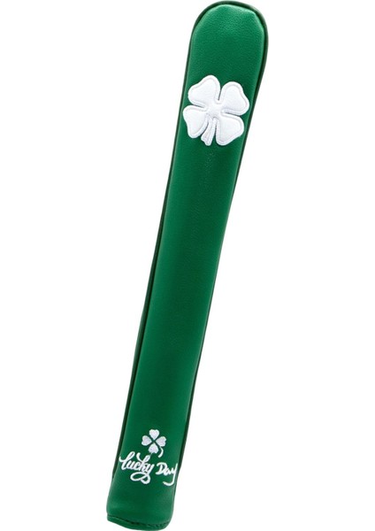 Şanslı Yaprak Golf Hizalama Çubuk Kapağı Iyi Yapılmış Premium Pu Deri Başlık Yeşil (Yurt Dışından)