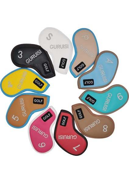 10PCS Golf Demir Kapakları Çoğu Marka Için Set Head Covers Club Sentetik Deri (Yurt Dışından) fiyatları