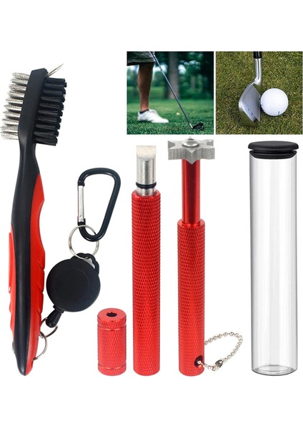 Taşınabilir Golf Kulübü Temizleyici Groove Bileme Golf Kulübü Fırçası Kama Irmler Kırmızı (Yurt Dışından) fırsatları