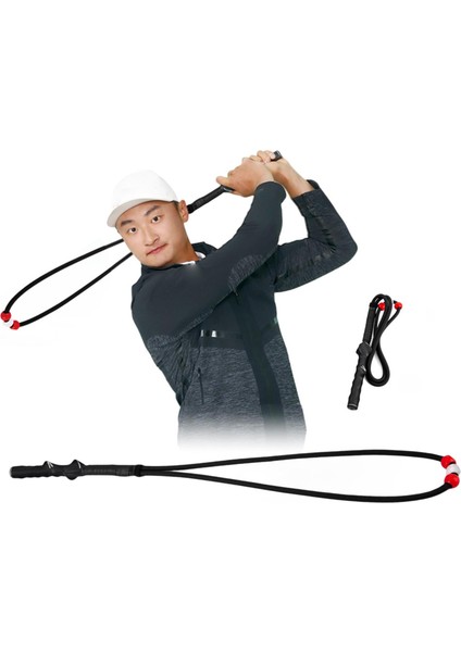 Taşınabilir Golf Swing Eğitim Yardımı Uygulama Halat Eğitmeni Kadınlar Erkekler Denge Siyah (Yurt Dışından) fiyatları