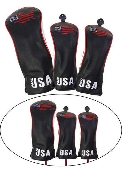 3pcs Dayanıklı Golf Ahşap Headcover No. 1 3 5 400CC Fairway Sürücü Kafa Kapağı (Yurt Dışından) modelleri