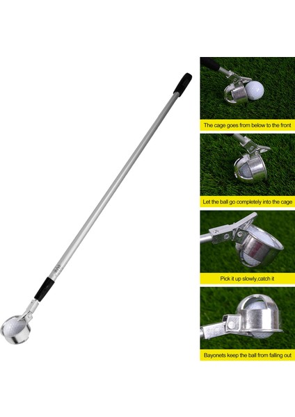 Golf Ball Retriever Su Geri Çekilebilir Teleskopik Grabber Menteşeli Kupa 4 Bölüm (Yurt Dışından) indirimleri