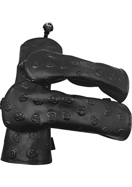 3pcs Kafatası Golf Ahşap Başlık Sürücüleri Kafa Kapağı Sürücü Seyahat Taşıma Bekçisi (Yurt Dışından)