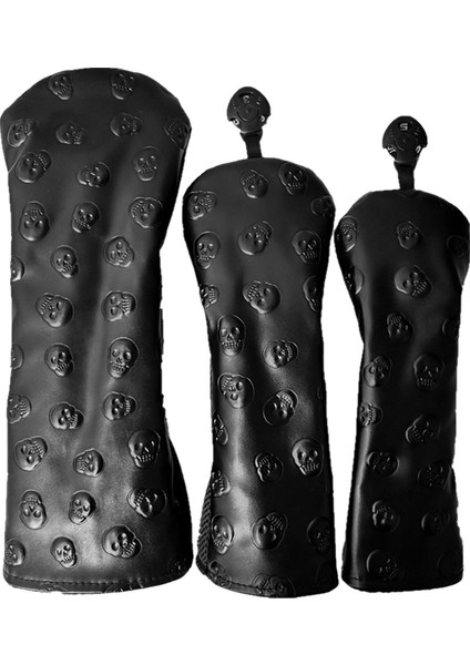 3pcs Kafatası Golf Ahşap Başlık Sürücüleri Kafa Kapağı Sürücü Seyahat Taşıma Bekçisi (Yurt Dışından) fiyatları