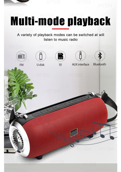 Yüksek Güç 40W Bluetooth Hoparlör Kablosuz Bt Sütunu Dış Mekan Sesi Taşınabilir Müzik (Yurt Dışından)