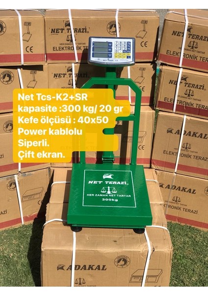 Net 300 kg Siperli Terazi Net Tcs-K2+Sr