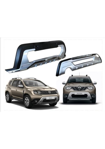 Dacia duster ön ve arka tampon koruma difüzör ledli 2018+