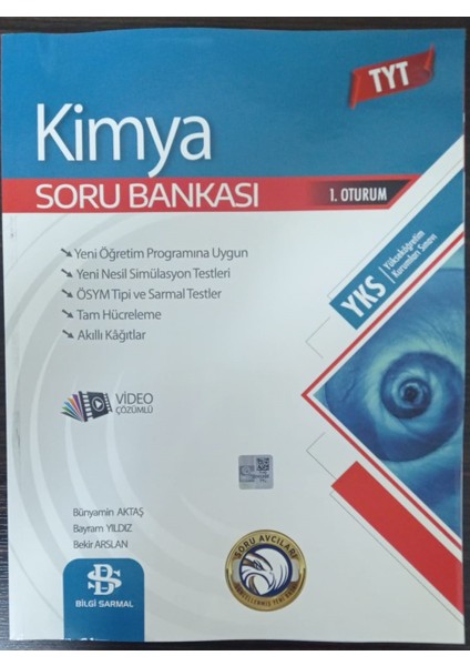 Bilgi Sarmal Yayınları TYT Kimya Soru Bankası Video Çözümlü