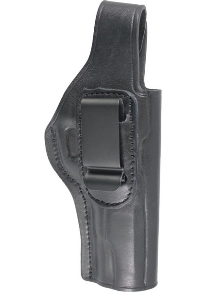Colt 1911 Için Gerçek Deri Belt Maşalı Tabanca Kılıfı - Sağ El Için - Siyah