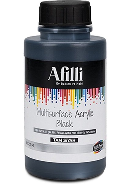 Filli Boya Afilli Multisurface Akrilik Black 120 ml Siyah