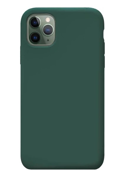 Apple iPhone 11 Pro Max Kılıf Lansman Silikon Mat Yüzey Içi Kadife Kapak Tpu