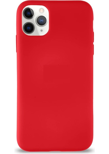 Apple iPhone 11 Pro Max Kılıf Lansman Silikon Mat Yüzey Içi Kadife Kapak Tpu
