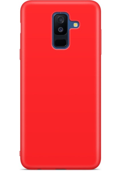 Samsung Galaxy J8 J810 Kılıf Lansman Silikon Mat Yüzey Içi Kadife Kapak Tpu