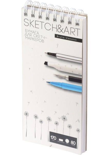 Sketch&art Spiralli Resim ve Çizim Defteri 170GR. 105X220MM, 80 Yp. N:1-80-556/03