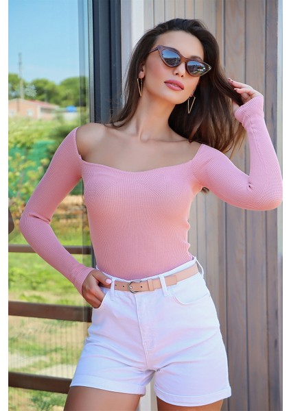 U Yaka Uzun Kollu Kazak Pudra