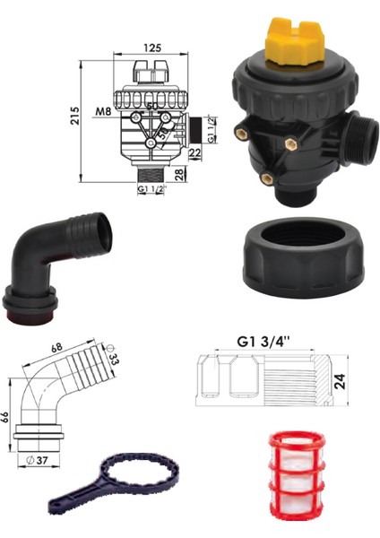 120 Lt Çekvalfli Tarmsal Filtre