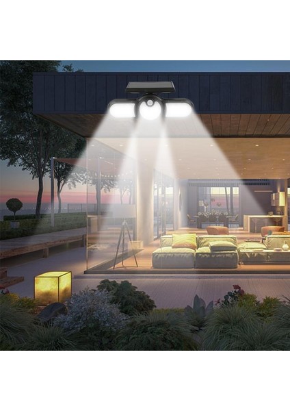 Solar 112 Ledli Güneş Enerjili Hareket Sensörlü Büyük Boy Bahçe Aydınlatma Sokak Lambası