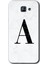Samsung Galaxy A8 2016 Kılıf Hd Desen Baskılı Arka Kapak - Beyaz Mermer Desenli A Harfi 1
