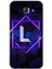 Samsung Galaxy A8 2016 Kılıf Hd Desen Baskılı Arka Kapak - Dark Neon Yaprak L Harfi 1