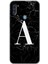 Samsung Galaxy A11 Kılıf Hd Desen Baskılı Arka Kapak - Siyah Mermer Desenli A Harfi 1