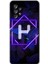 Samsung Galaxy A52 Kılıf Hd Desen Baskılı Arka Kapak - Dark Neon Yaprak H Harfi 1