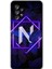 Samsung Galaxy A52 Kılıf Hd Desen Baskılı Arka Kapak - Dark Neon Yaprak N Harfi 1