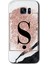 Samsung Galaxy S7 Edge Kılıf Hd Desen Baskılı Arka Kapak - Pembe Mermer Desenli Ş Harfi 1