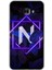 Samsung Galaxy C9 Pro Kılıf Hd Desen Baskılı Arka Kapak - Dark Neon Yaprak N Harfi 1