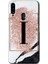 Samsung Galaxy A20S Kılıf Hd Desen Baskılı Arka Kapak - Pembe Mermer Desenli I Harfi 1