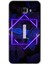 Samsung Galaxy C9 Pro Kılıf Hd Desen Baskılı Arka Kapak - Dark Neon Yaprak I Harfi 1