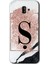 Samsung Galaxy J6 Plus Kılıf Hd Desen Baskılı Arka Kapak - Pembe Mermer Desenli Ş Harfi 1