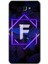 Samsung Galaxy J7 Prime 2 Kılıf Hd Desen Baskılı Arka Kapak - Dark Neon Yaprak F Harfi 1