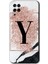 Samsung Galaxy A01 Core Kılıf Hd Desen Baskılı Arka Kapak - Pembe Mermer Desenli Y Harfi 1