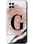 Samsung Galaxy Note 5 Kılıf Hd Desen Baskılı Arka Kapak - Pembe Mermer Desenli G Harfi 1
