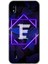 Samsung Galaxy A10 Kılıf Hd Desen Baskılı Arka Kapak - Dark Neon Yaprak E Harfi 1