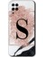 Samsung Galaxy Note 5 Kılıf Hd Desen Baskılı Arka Kapak - Pembe Mermer Desenli S Harfi 1