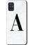 Samsung Galaxy A51 Kılıf Hd Desen Baskılı Arka Kapak - Beyaz Mermer Desenli A Harfi 1