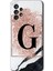 Samsung Galaxy A52 Kılıf Hd Desen Baskılı Arka Kapak - Pembe Mermer Desenli G Harfi 1