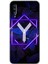 Samsung Galaxy A30S Kılıf Hd Desen Baskılı Arka Kapak - Dark Neon Yaprak Y Harfi 1