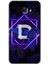 Samsung Galaxy C7 Pro Kılıf Hd Desen Baskılı Arka Kapak - Dark Neon Yaprak D Harfi 1