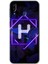 Samsung Galaxy M10S Kılıf Hd Desen Baskılı Arka Kapak - Dark Neon Yaprak H Harfi 1