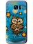 Samsung Galaxy S7 Edge Kılıf Hd Desen Baskılı Arka Kapak - Owl Bird Stars 1