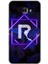 Samsung Galaxy C7 Pro Kılıf Hd Desen Baskılı Arka Kapak - Dark Neon Yaprak R Harfi 1