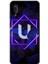 Samsung Galaxy A02 Kılıf Hd Desen Baskılı Arka Kapak - Dark Neon Yaprak U Harfi 1