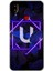 Samsung Galaxy A10S Kılıf Hd Desen Baskılı Arka Kapak - Dark Neon Yaprak U Harfi 1