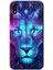 Samsung Galaxy A10 Kılıf Hd Desen Baskılı Arka Kapak - Neon Lion 1
