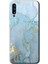 Samsung Galaxy A70S Kılıf Hd Desen Baskılı Arka Kapak - Mavi Gold Mermer 1